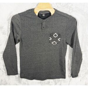 Volcom Front Pocket Henley Mens Large‎